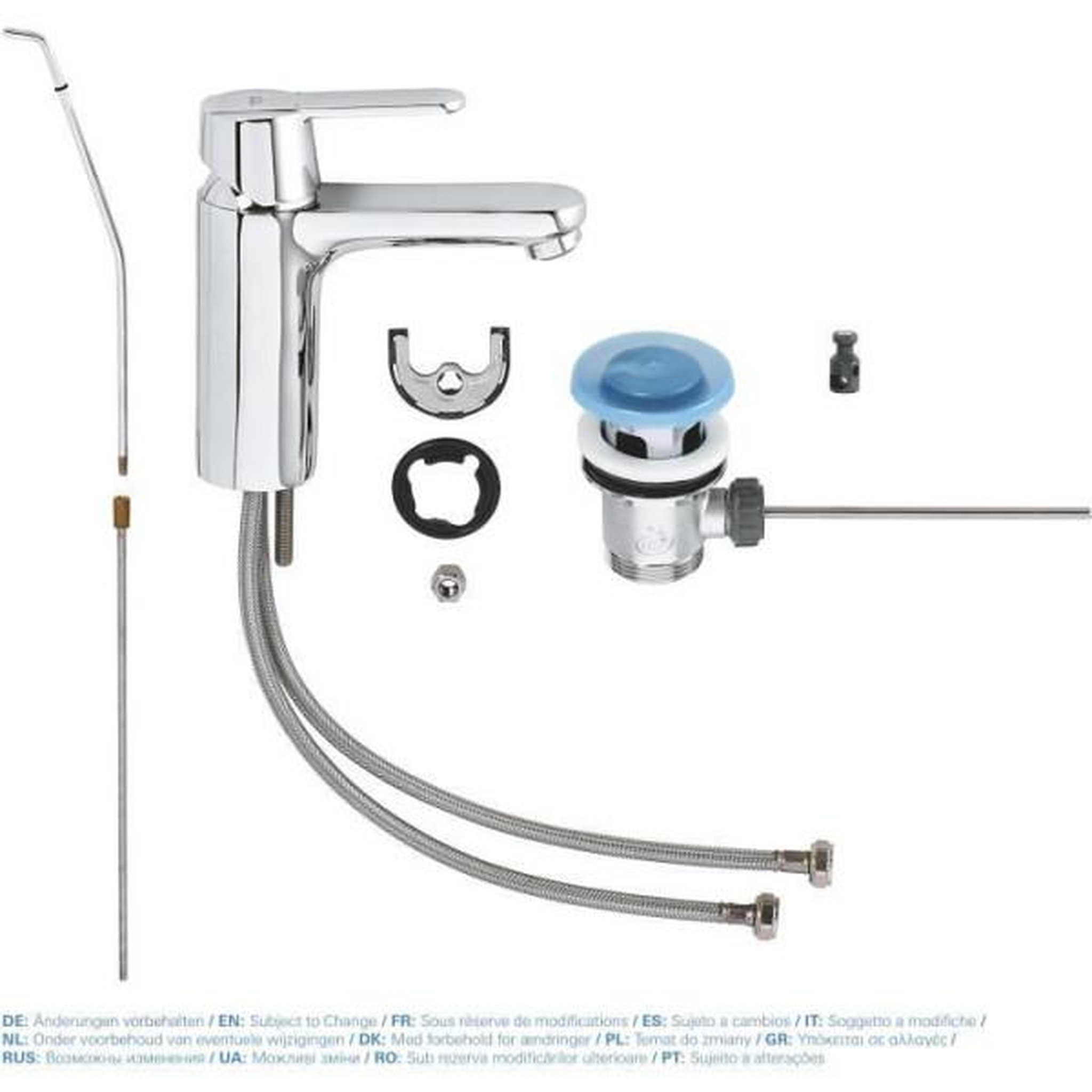 Voir la diapositive 6 : Grohe Grohe robinet de salle de bains lavabo get, tirette de vidage, bonde incluse, robinet mousseur économie d'eau, taille m, 234540