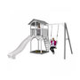 Voir la diapositive 3 : Axi House AXI Structure de jeu Beach Tower Blanc gris avec 1 balancoire et toboggan Blanc et bac à sable