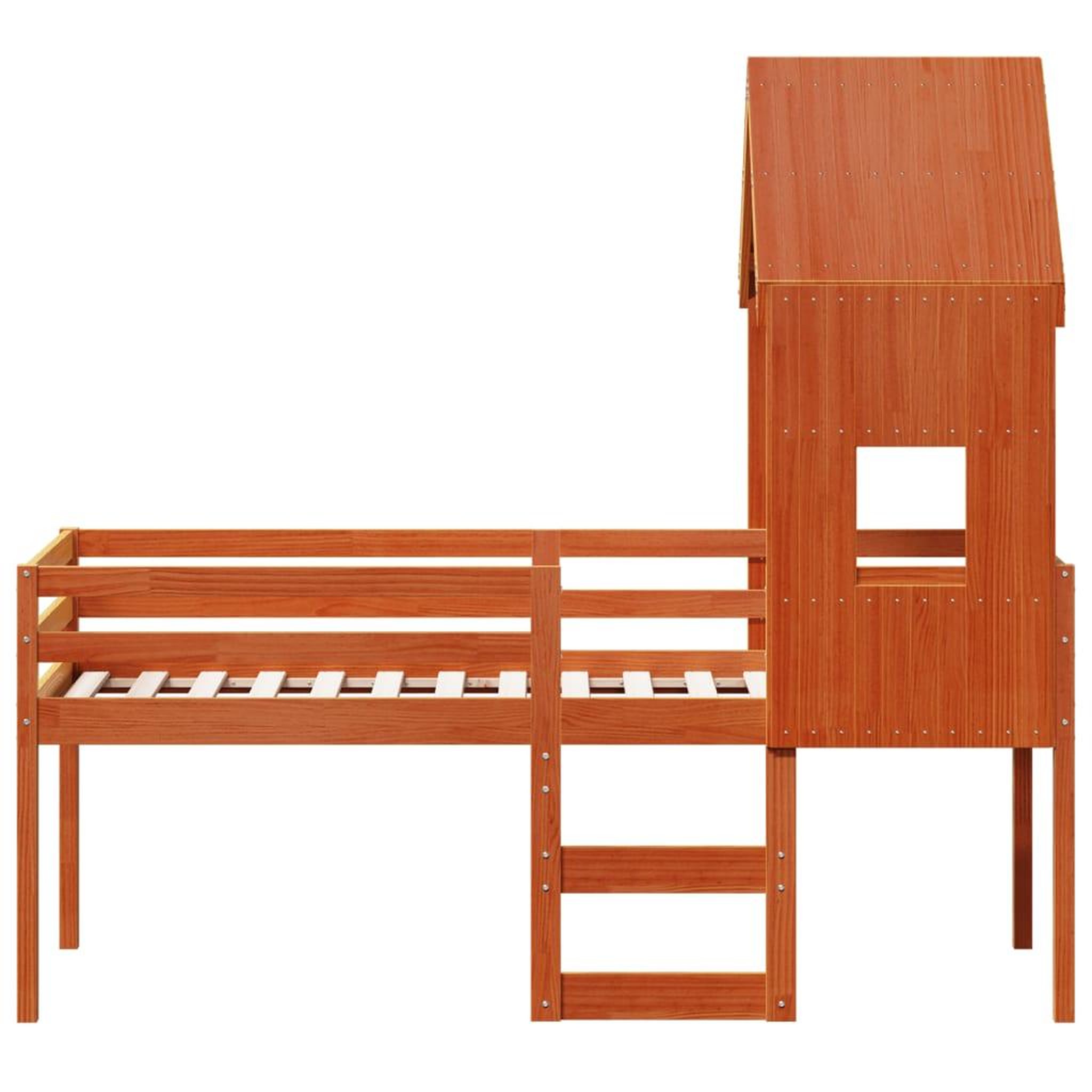 Voir la diapositive 4 : VIDAXL Lit haut sans matelas cire marron 90x200 cm bois de pin massif