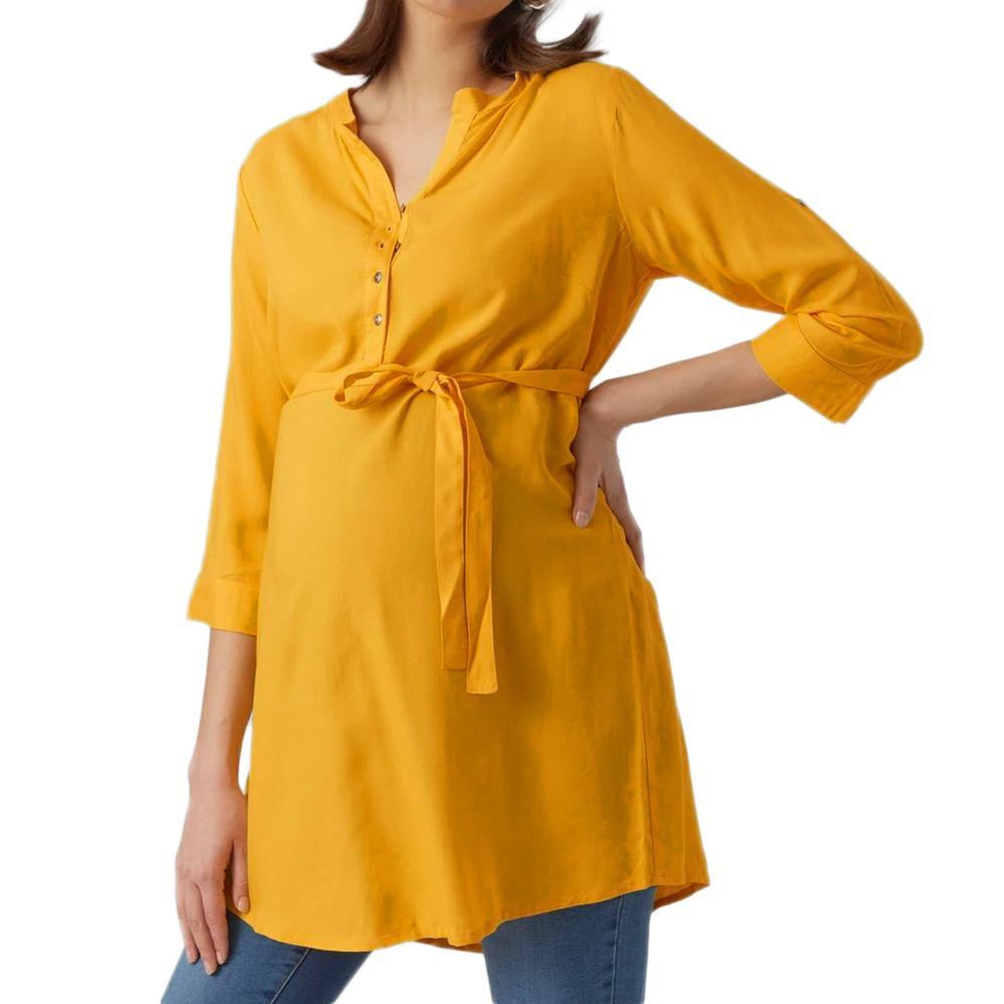 Voir la diapositive 2 : MAMALICIOUS Tunique jaune femme mamalicious mercy