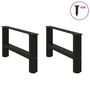 Voir la diapositive 4 : VIDAXL Pieds de table basse noir 2 pcs 70x(30-31) cm acier