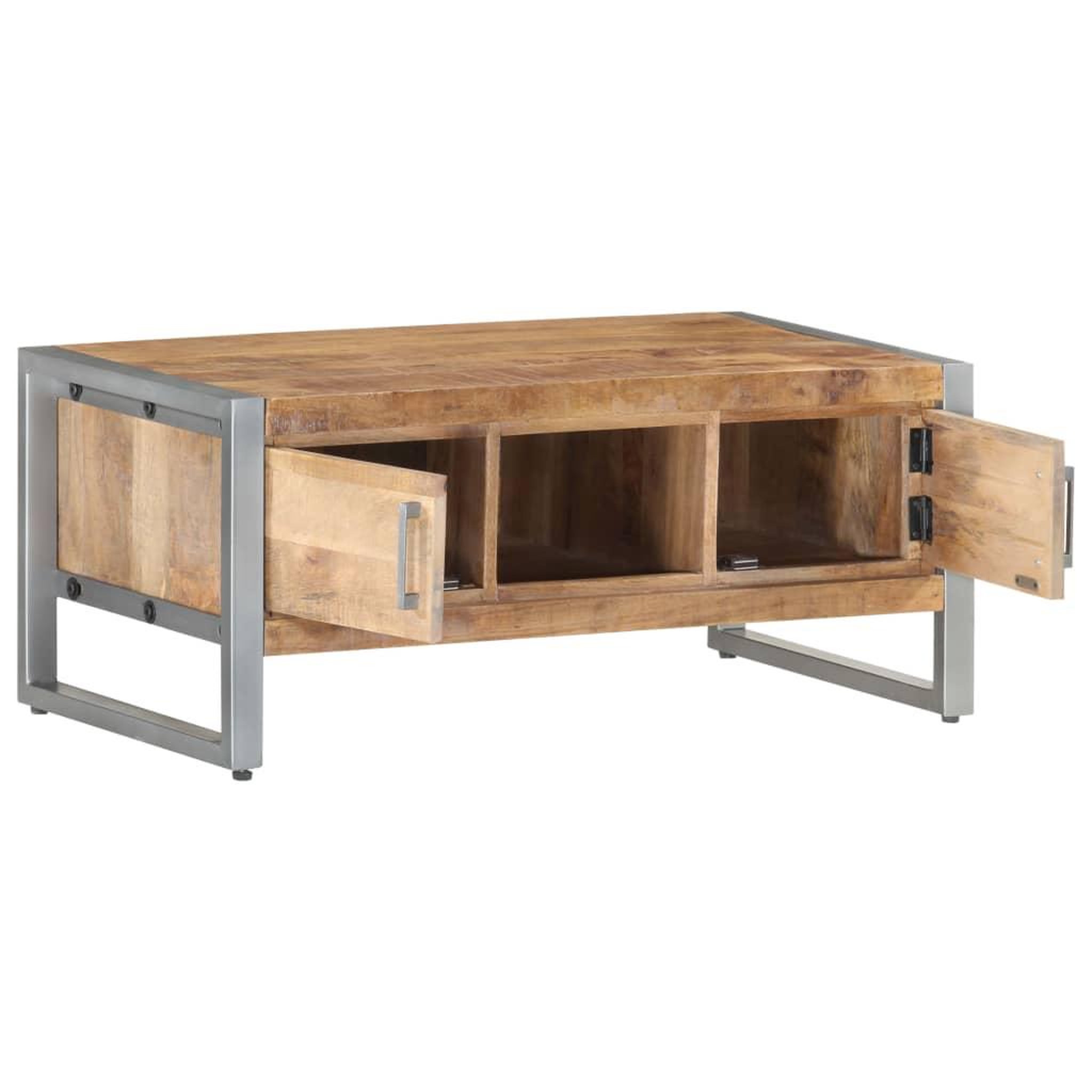 Voir la diapositive 3 : VIDAXL Table basse 95x50x40 cm Bois de manguier brut
