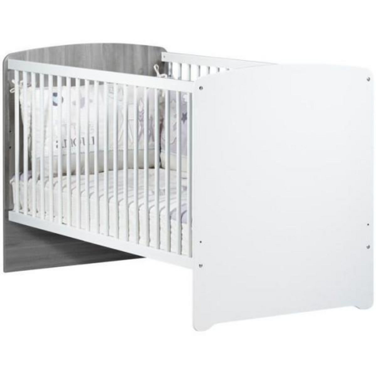 SAUTHON Lit évolutif 140x70 - Little Big Bed en bois gris