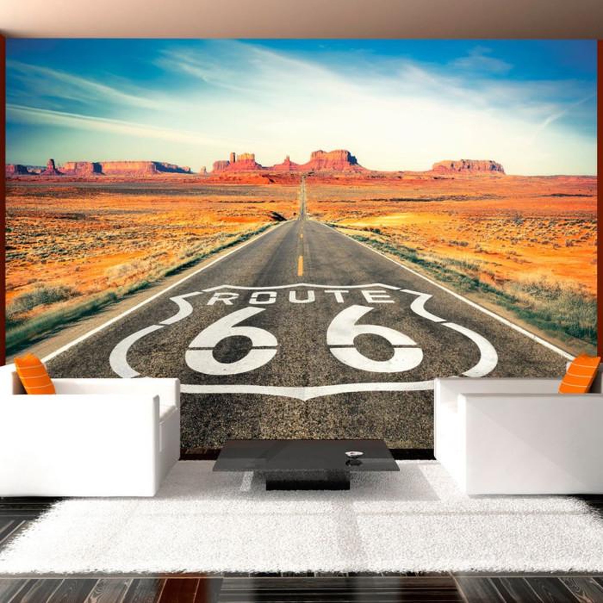 Paris Prix Papier Peint  Route 66. Coloris disponibles : Multicolore
