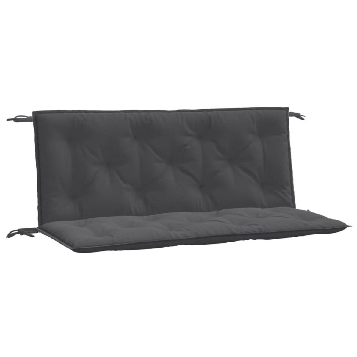 VIDAXL Coussins de banc de jardin lot de 2 anthracite melange tissu