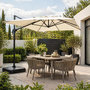Voir la diapositive 4 : CONCEPT USINE Parasol rectangulaire 2x3m déporté rotatif écru PIANA