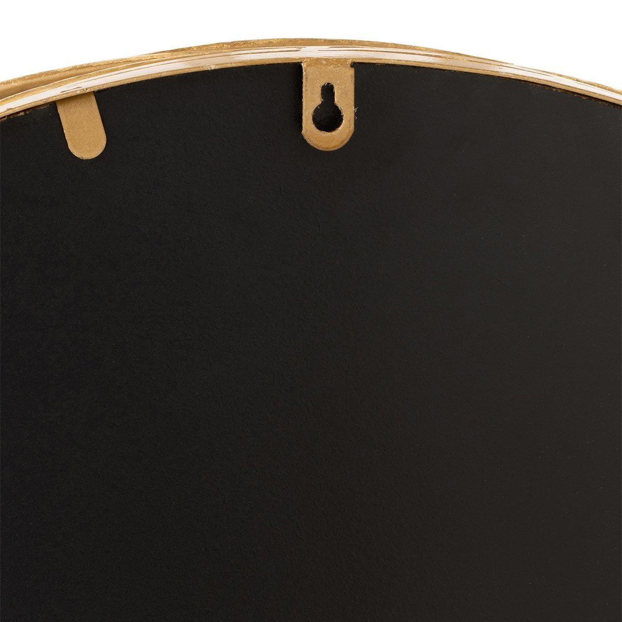 Voir la diapositive 5 : J-LINE Miroir Mural en Métal Design  Aurora  60cm Or