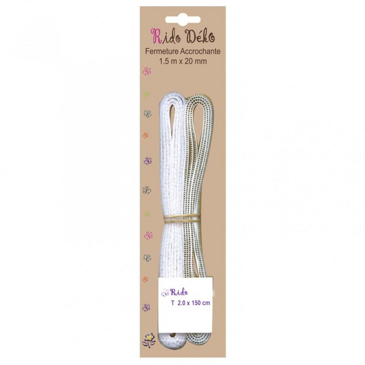 CENTRALE BRICO Bande auto-agrippante adhésive polyamide, blanc