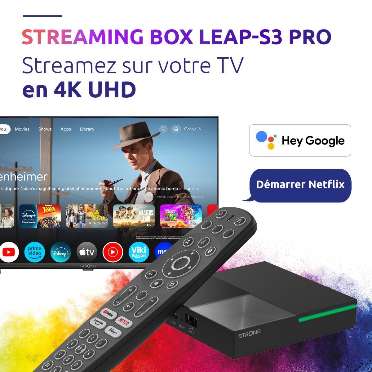 Strong Passerelle multimédia LEAP-S3 Pro Box Google TV 4K Chromecast