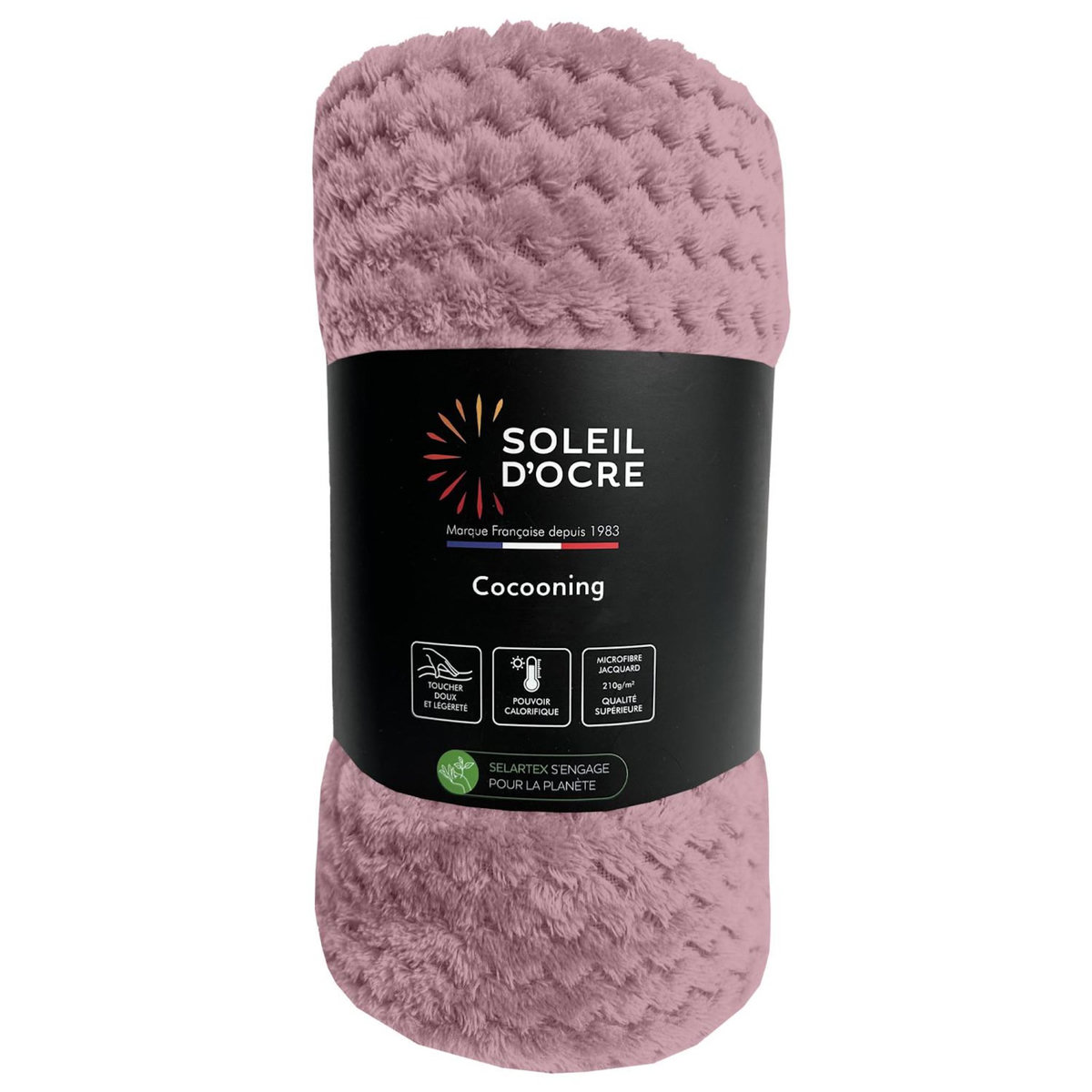 SOLEIL D'OCRE Couverture, Plaid microfibre COCOONING, par Soleil d'Ocre