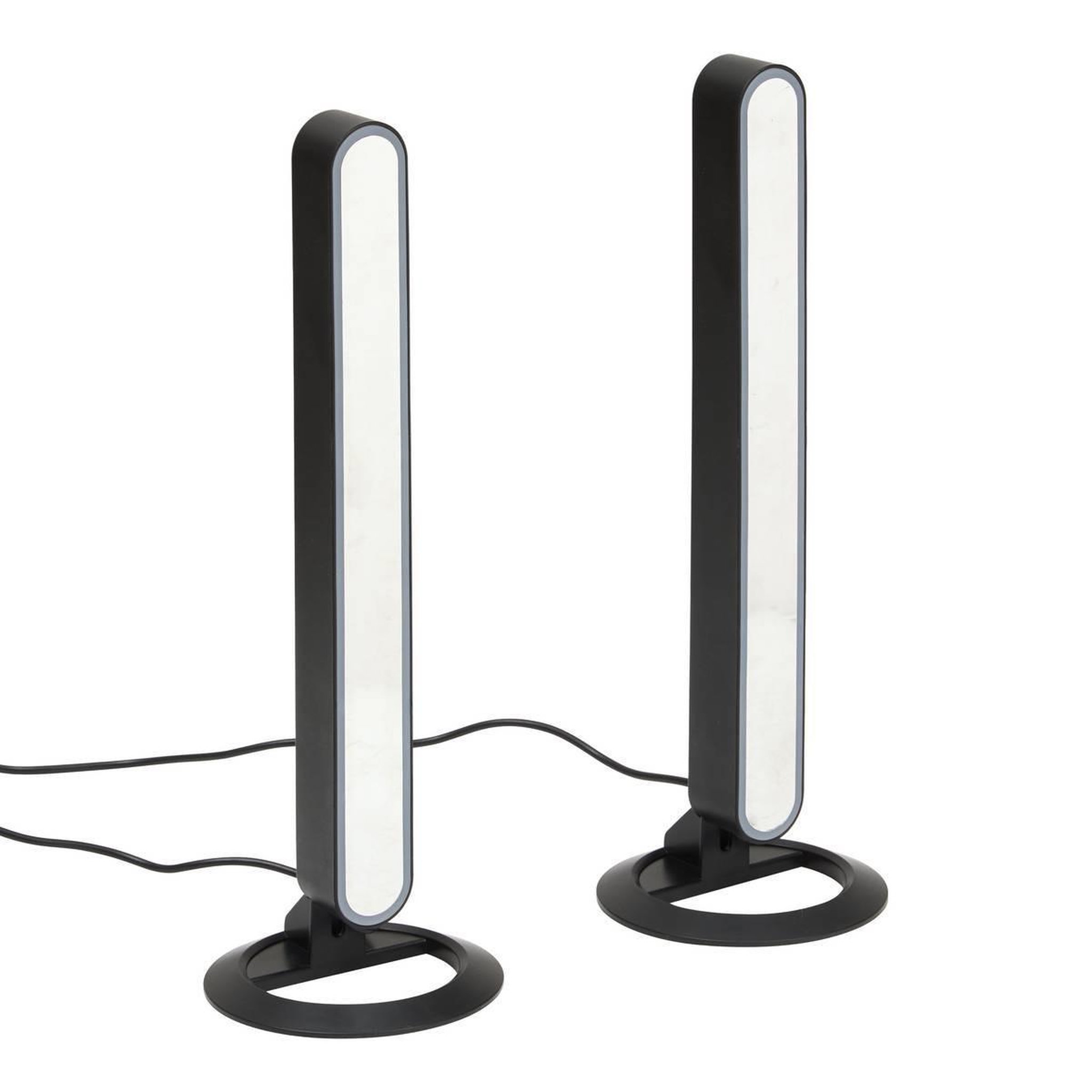 ATMOSPHERA Lot de 2 Barres Lumineuses  Maera  30cm Noir