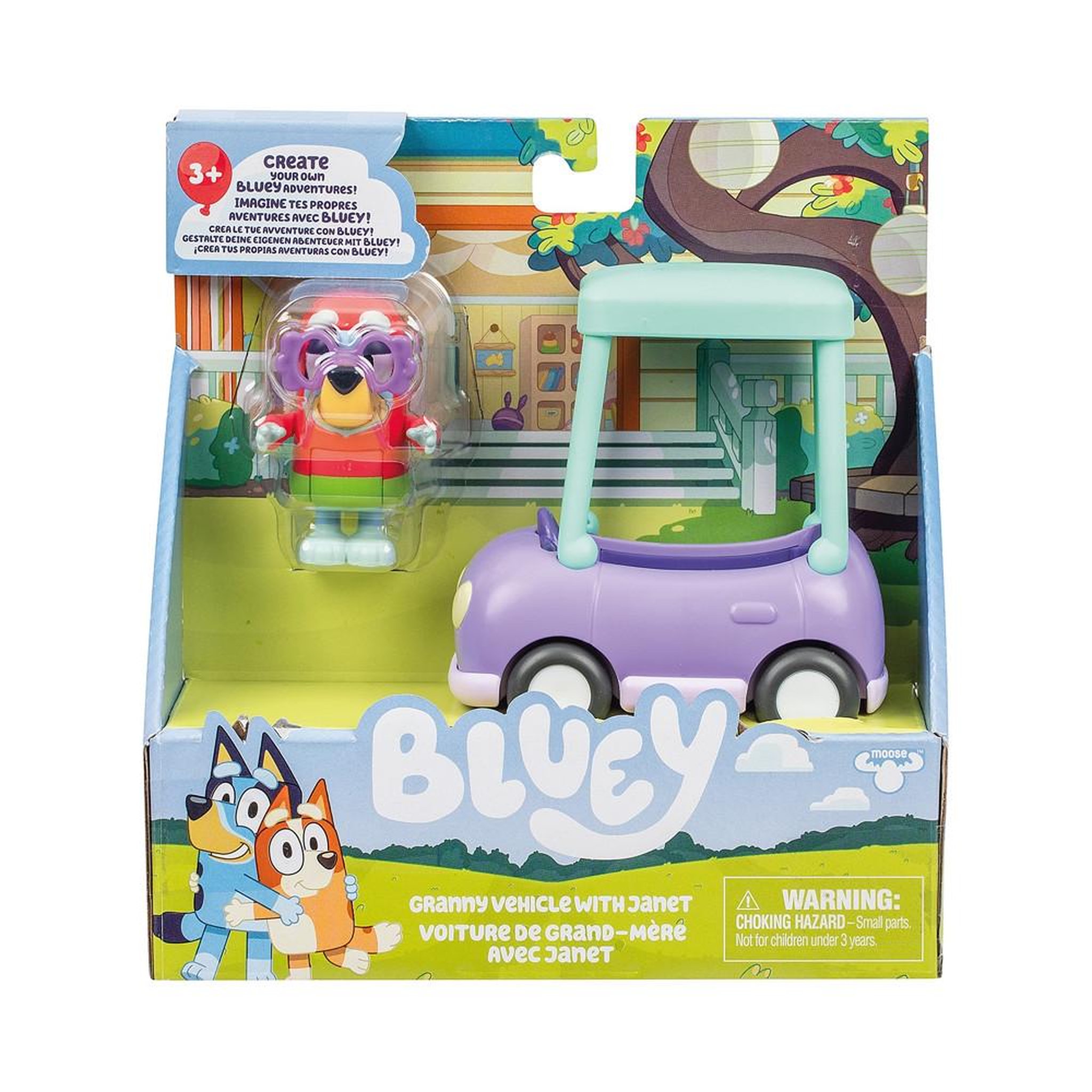 Voir la diapositive 2 : MOOSE TOYS Véhicule + figurine Bluey Modèle choisi aléatoirement MOOSE TOYS MOY18923