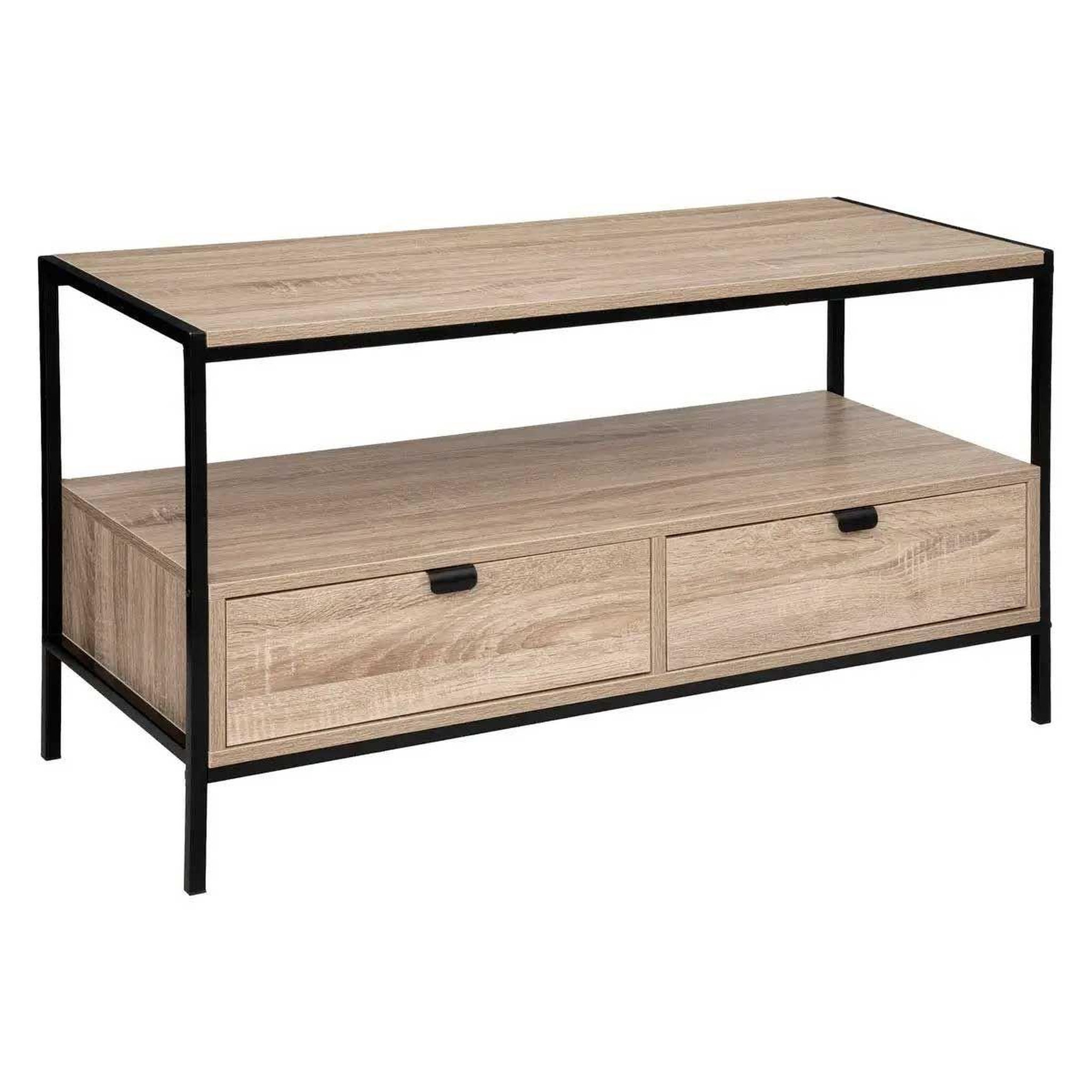 FIVE Meuble tv 2 tiroirs design  aliaj  100cm beige