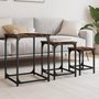Voir la diapositive 1 : VIDAXL Tables basses gigognes 3 pcs chene fume bois d'ingenierie