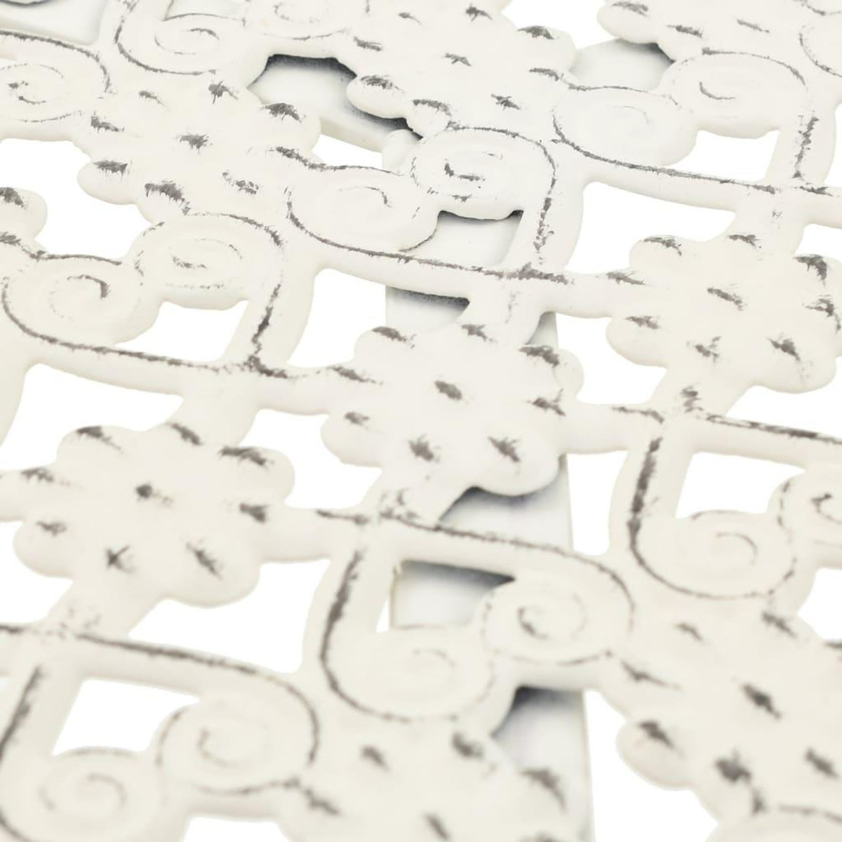 VIDAXL Table de bistro Style vintage Ronde Metal 40x70 cm Blanc