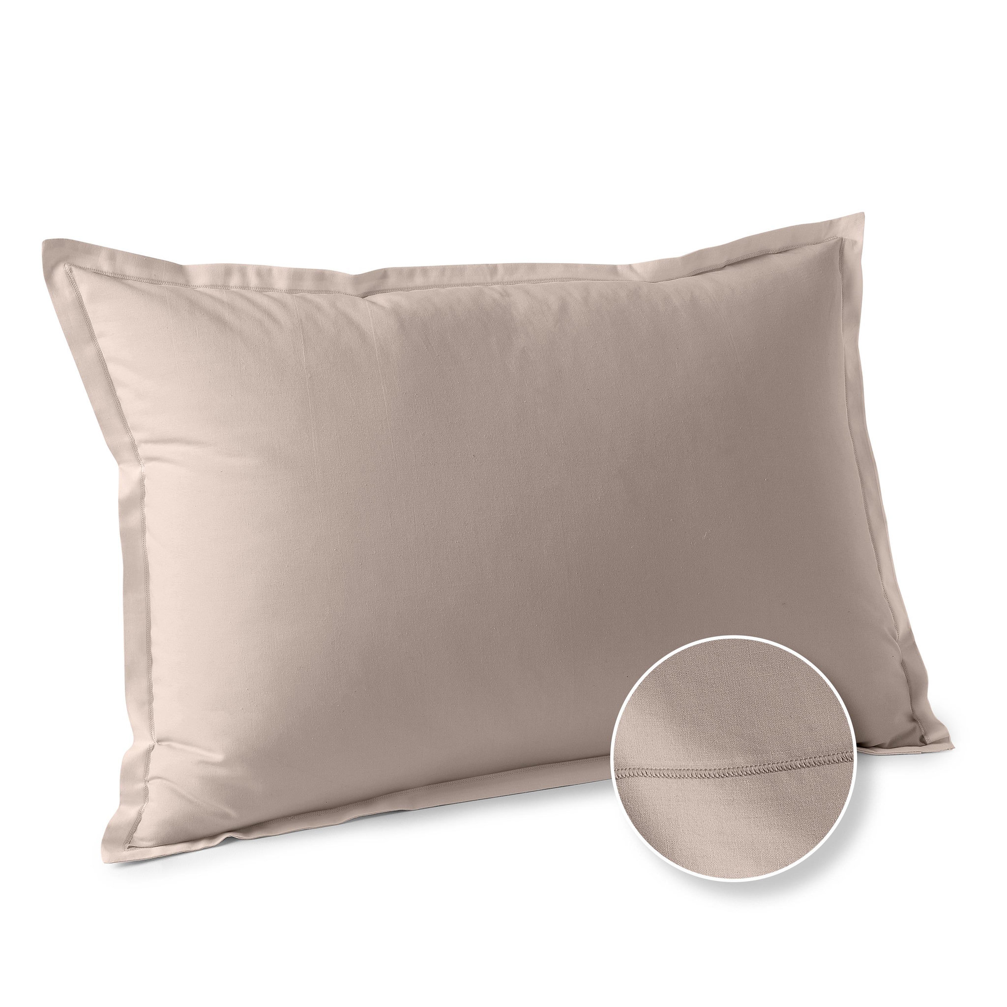 Voir la diapositive 1 : ACTUEL Taie d'oreiller unie en coton 57 fils - collection permanente