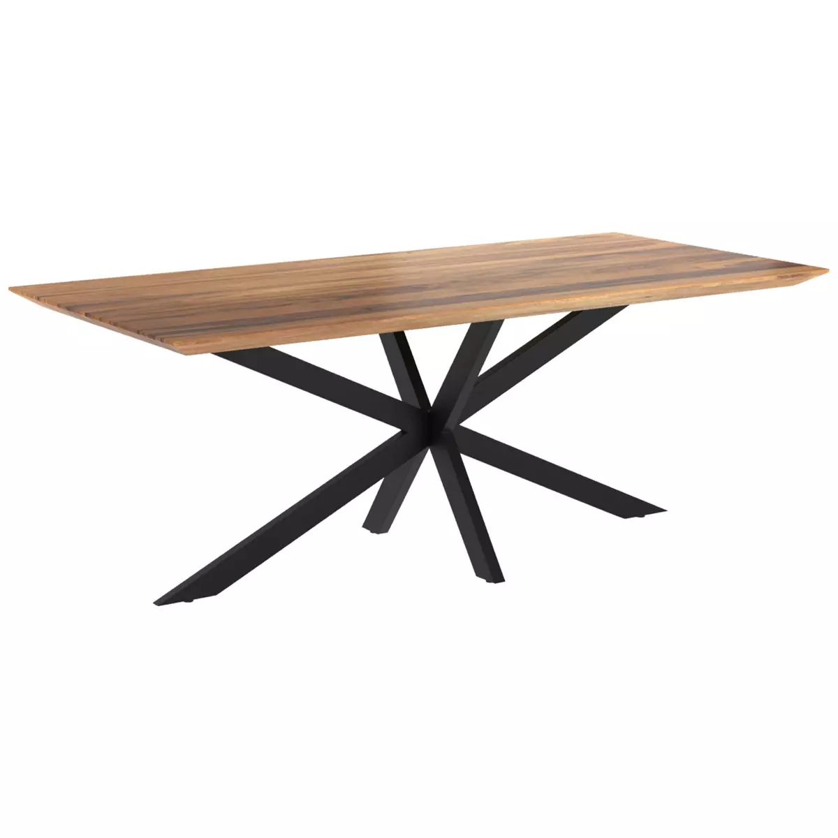 Rendez vous déco Table rectangulaire Sudirman 8 personnes en bois et métal 220 cm