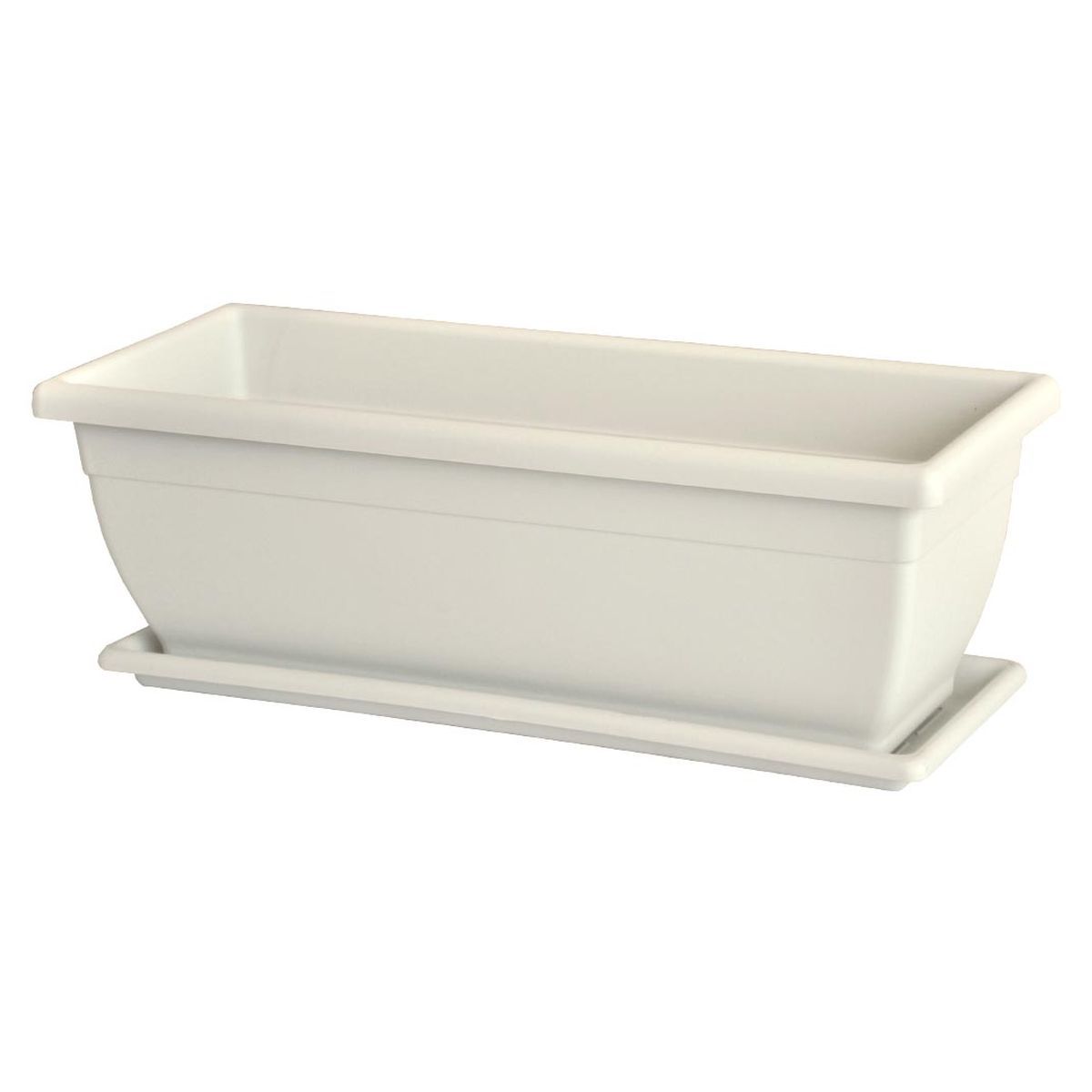Telcom Jardinière en plastique L50xH20 cm blanc crème