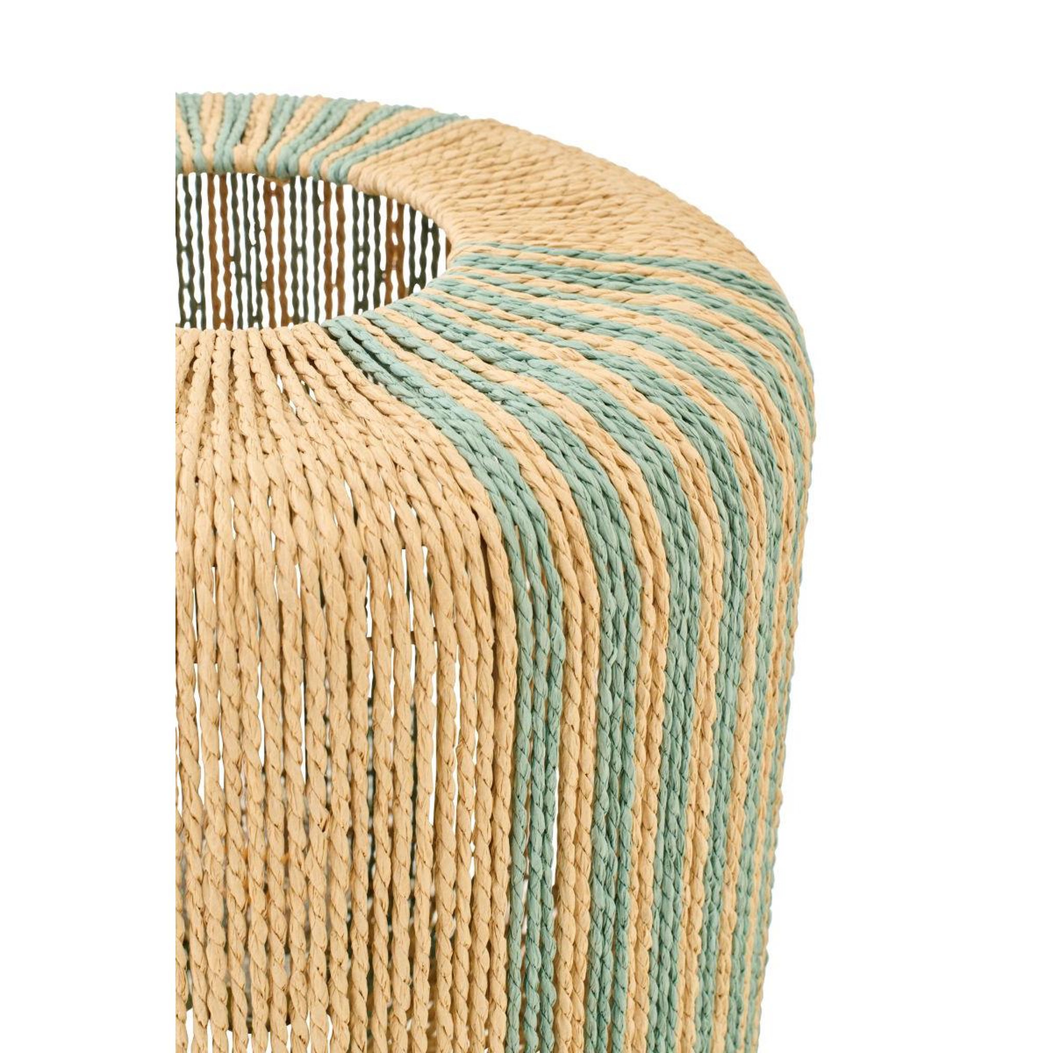 Voir la diapositive 3 : J-LINE Lampe à poser corde  chase  39cm turquoise & naturel