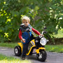 Voir la diapositive 2 : HOMCOM Moto électrique enfant chopper tout-terrain  6 V 20 W marche AV AR 3 roues effets lumineux et sonores jaune noir
