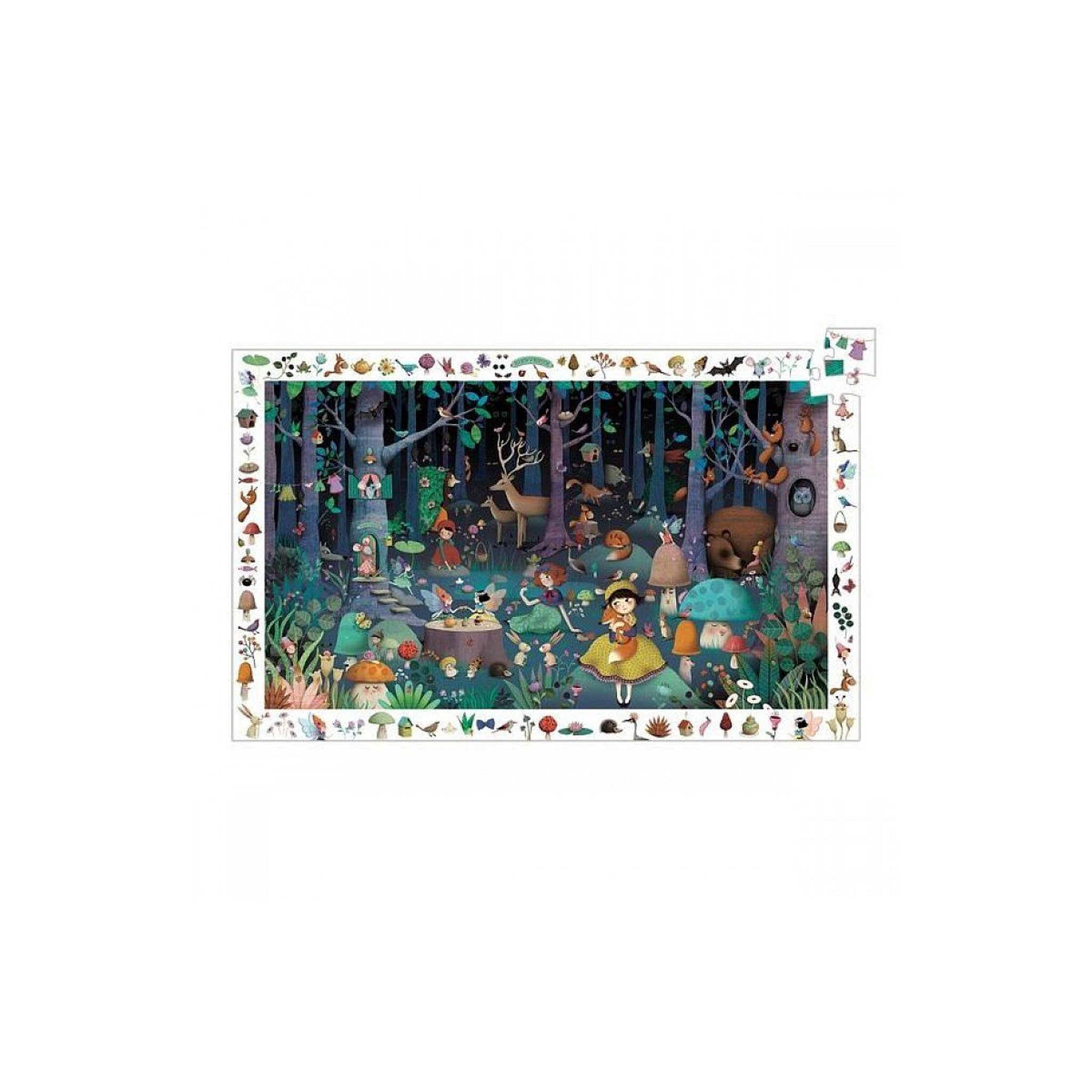 Djeco Puzzle d observation la foret enchantee 100 pieces