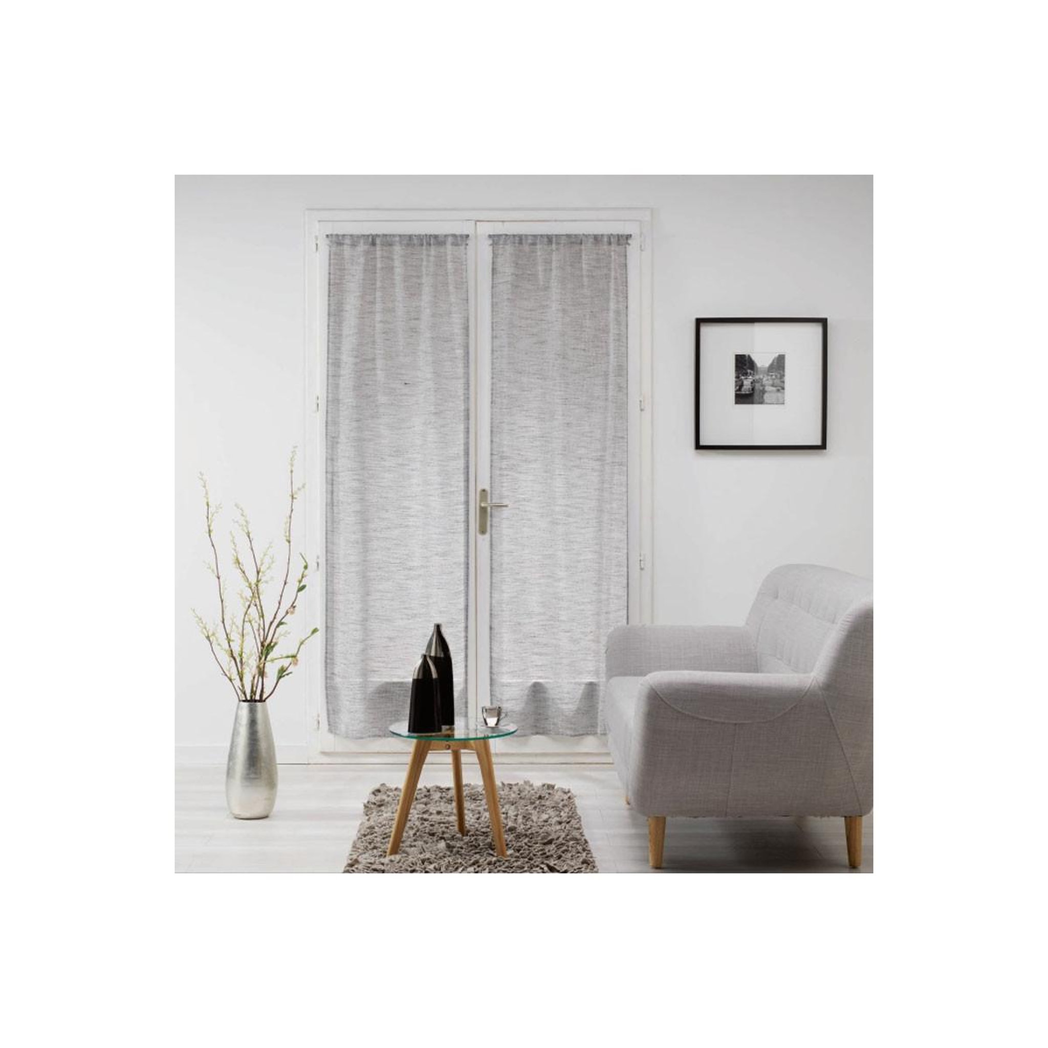 Douceur d'Intérieur Paire de voilages  milza  70x200cm anthracite