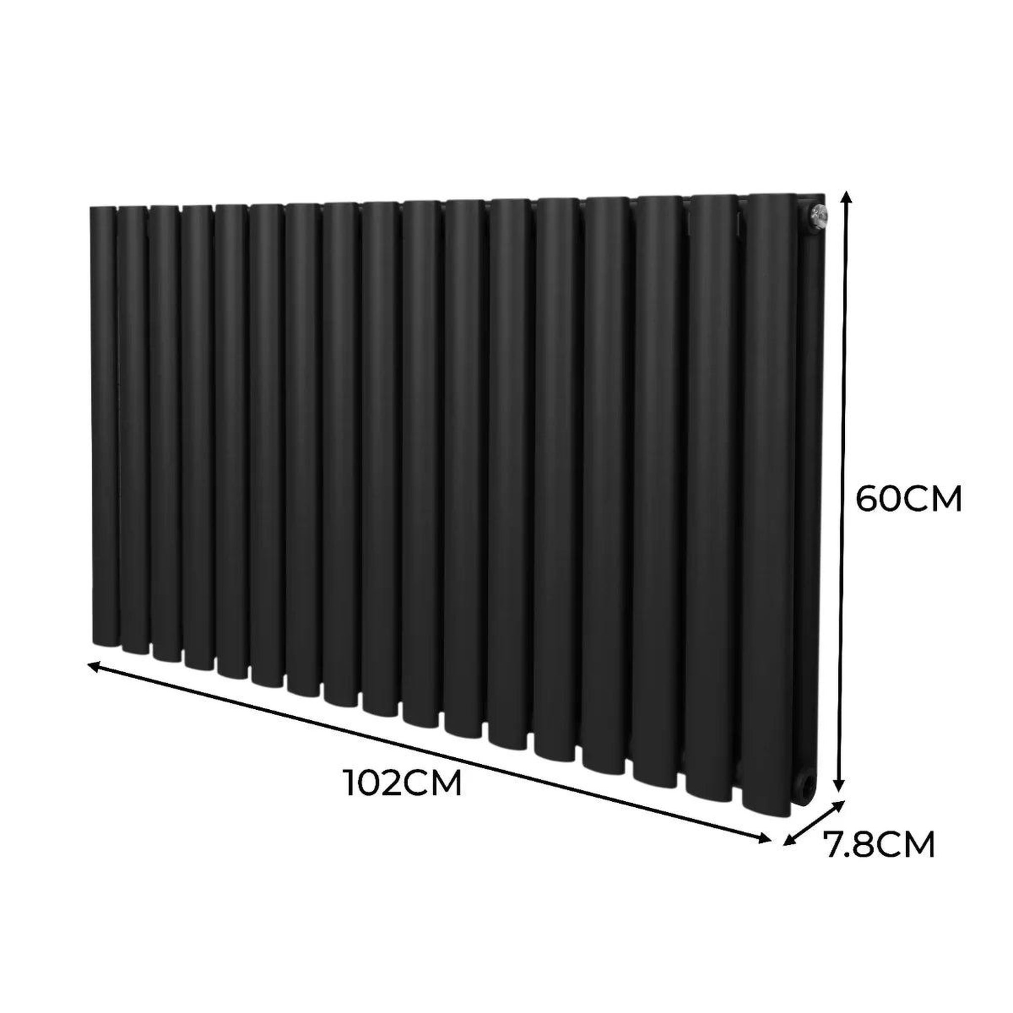 Voir la diapositive 5 : MONSTERSHOP Radiateur à colonnes ovales & robinet, 2 panneaux - 600 x 1020 mm