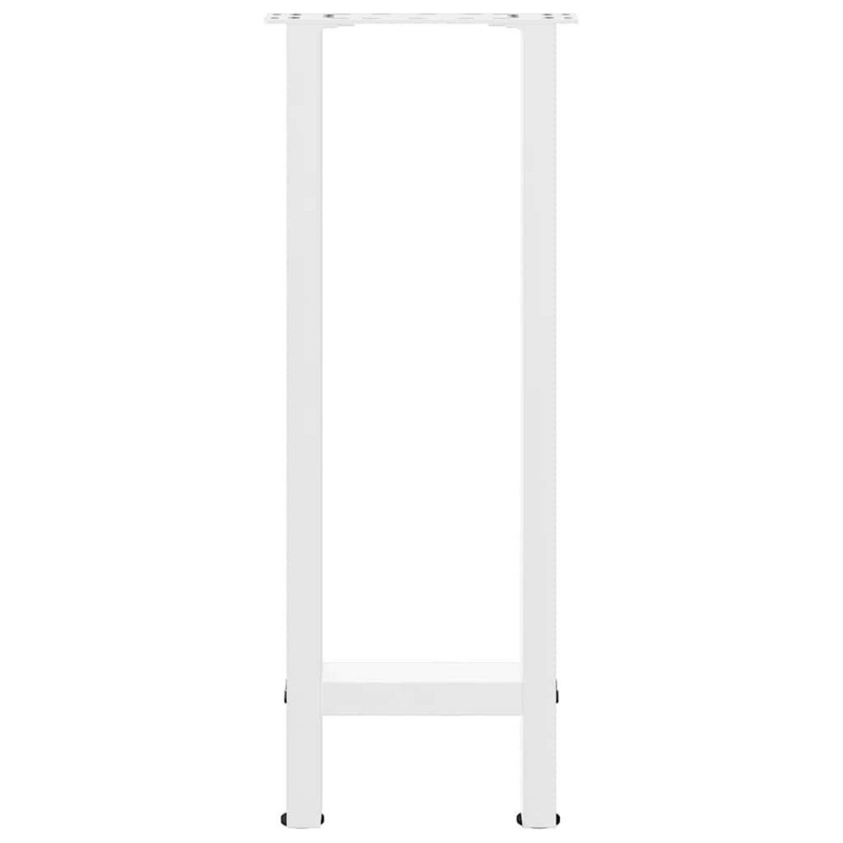 VIDAXL Pieds de table basse blanc 2 pcs 28x(72-73) cm acier