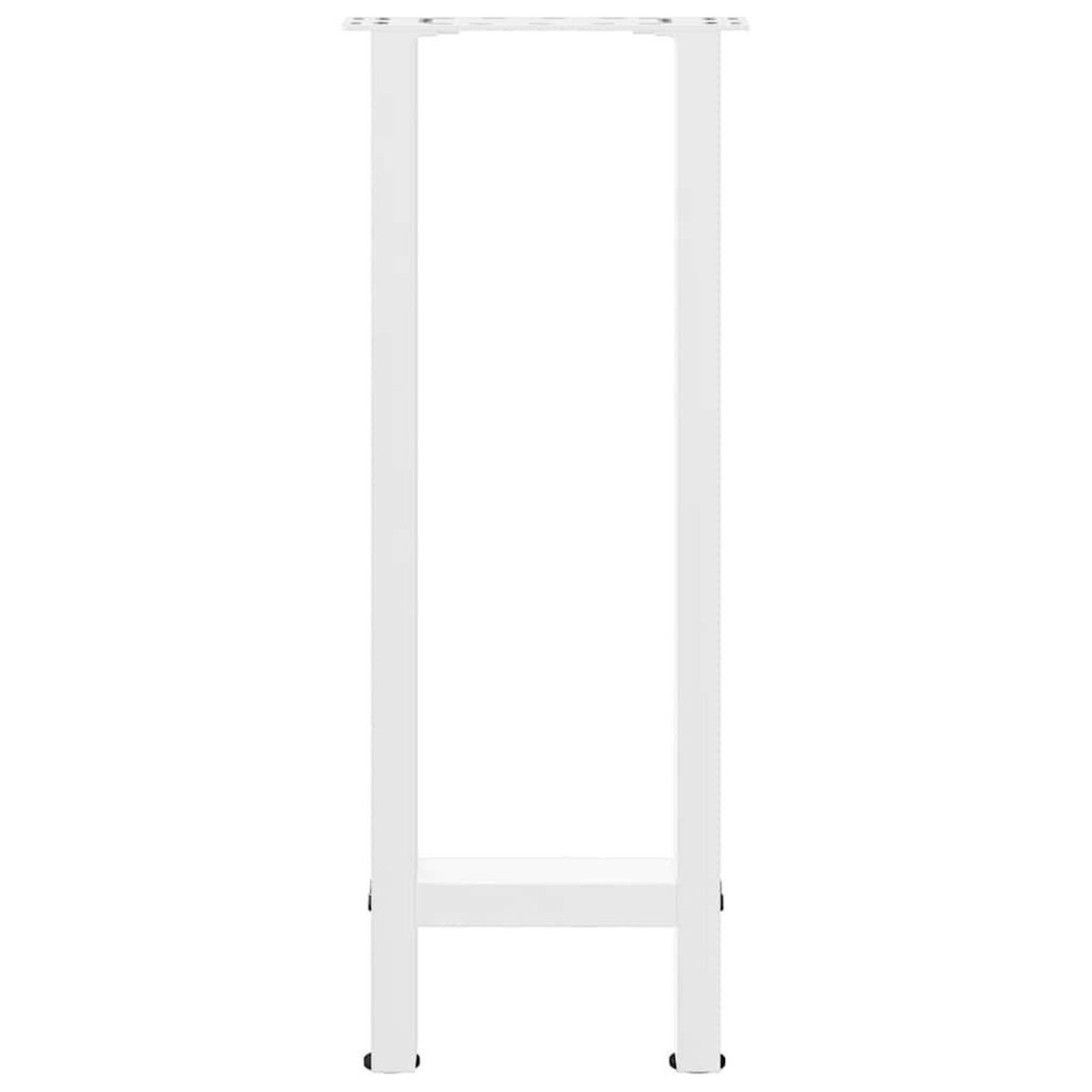 VIDAXL Pieds de table basse blanc 2 pcs 28x(72-73) cm acier