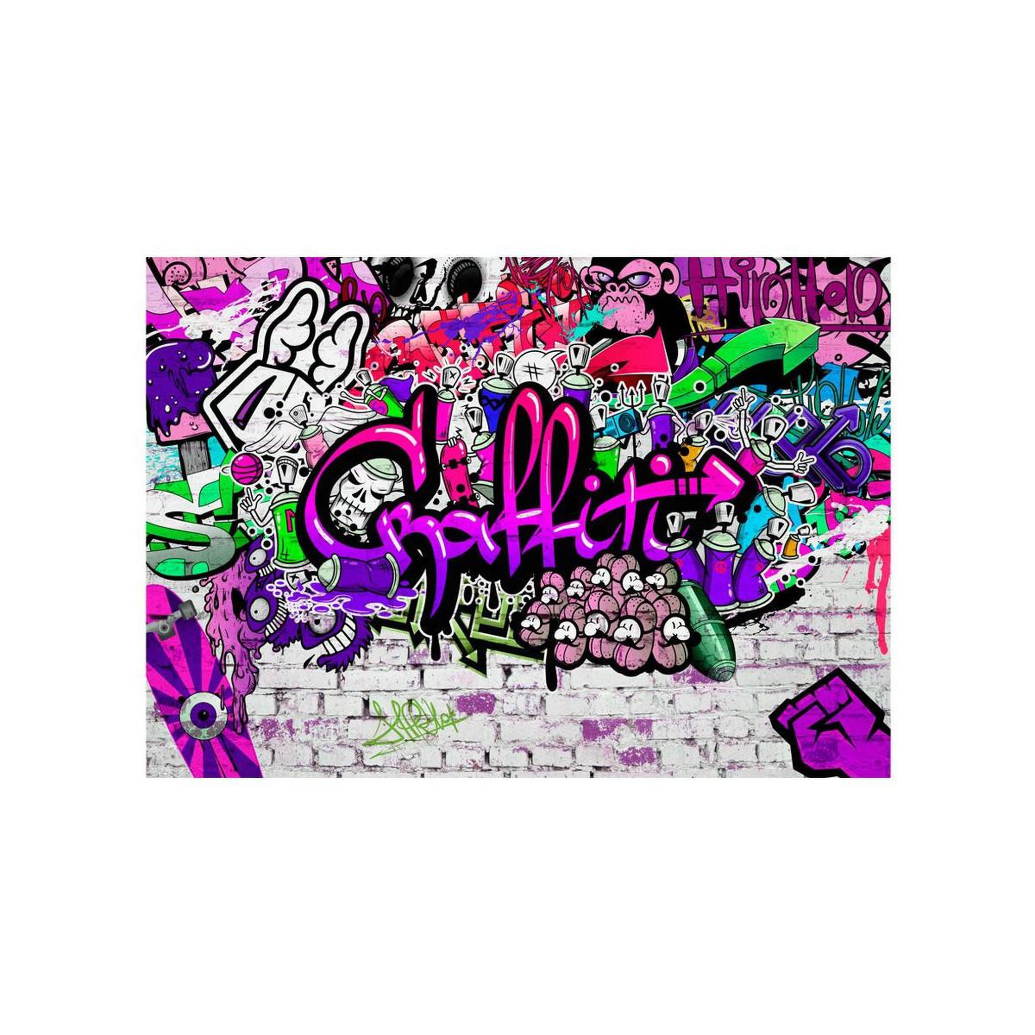 Voir la diapositive 2 : Paris Prix Papier peint  purple graffiti
