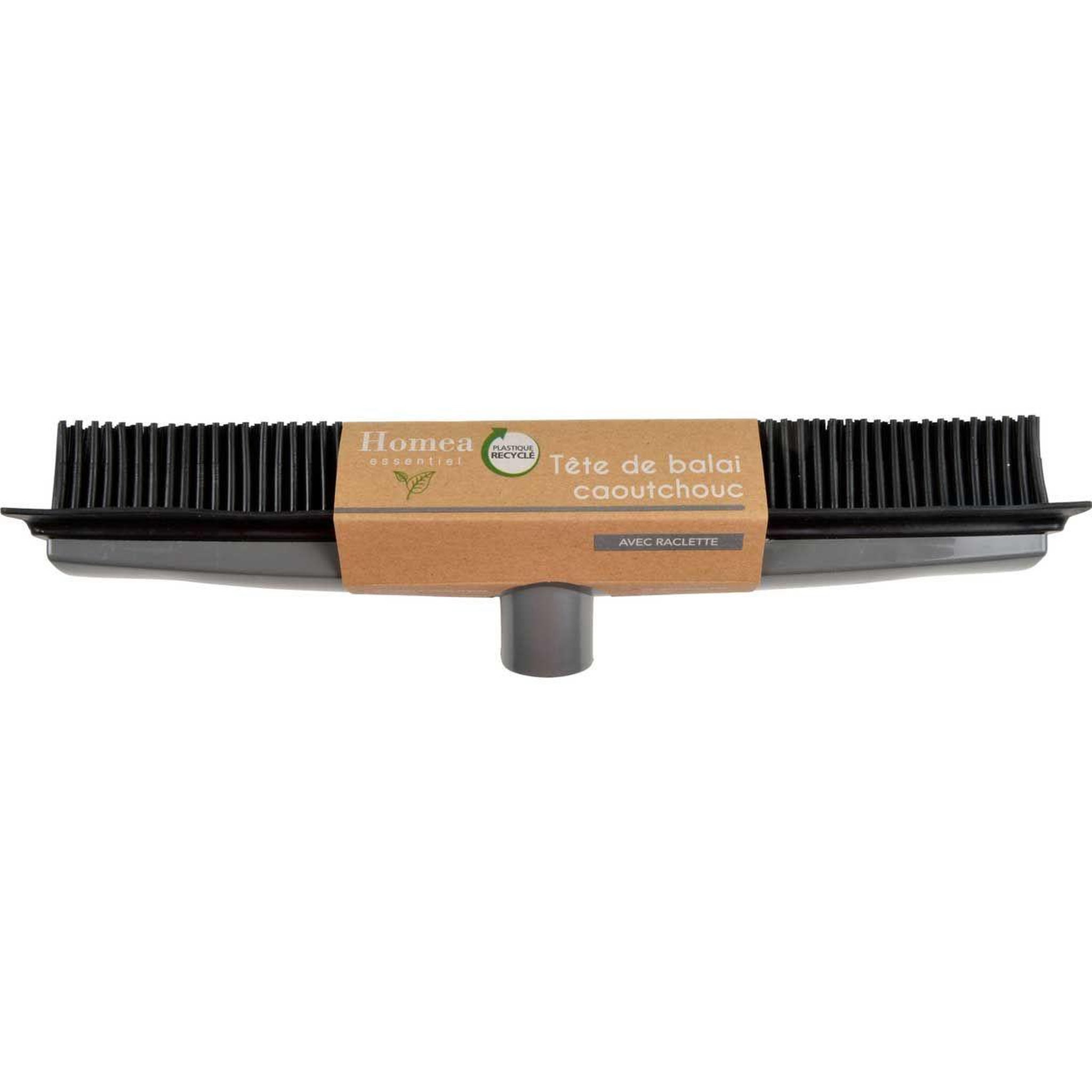 Voir la diapositive 2 : HOMEA Tête de balai avec raclette  poils  31cm gris