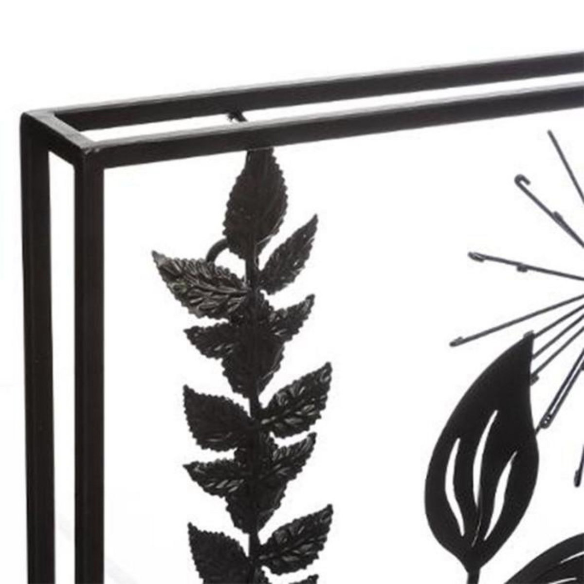 ATMOSPHERA Décoration Murale en Métal  Feuillu  40cm Noir