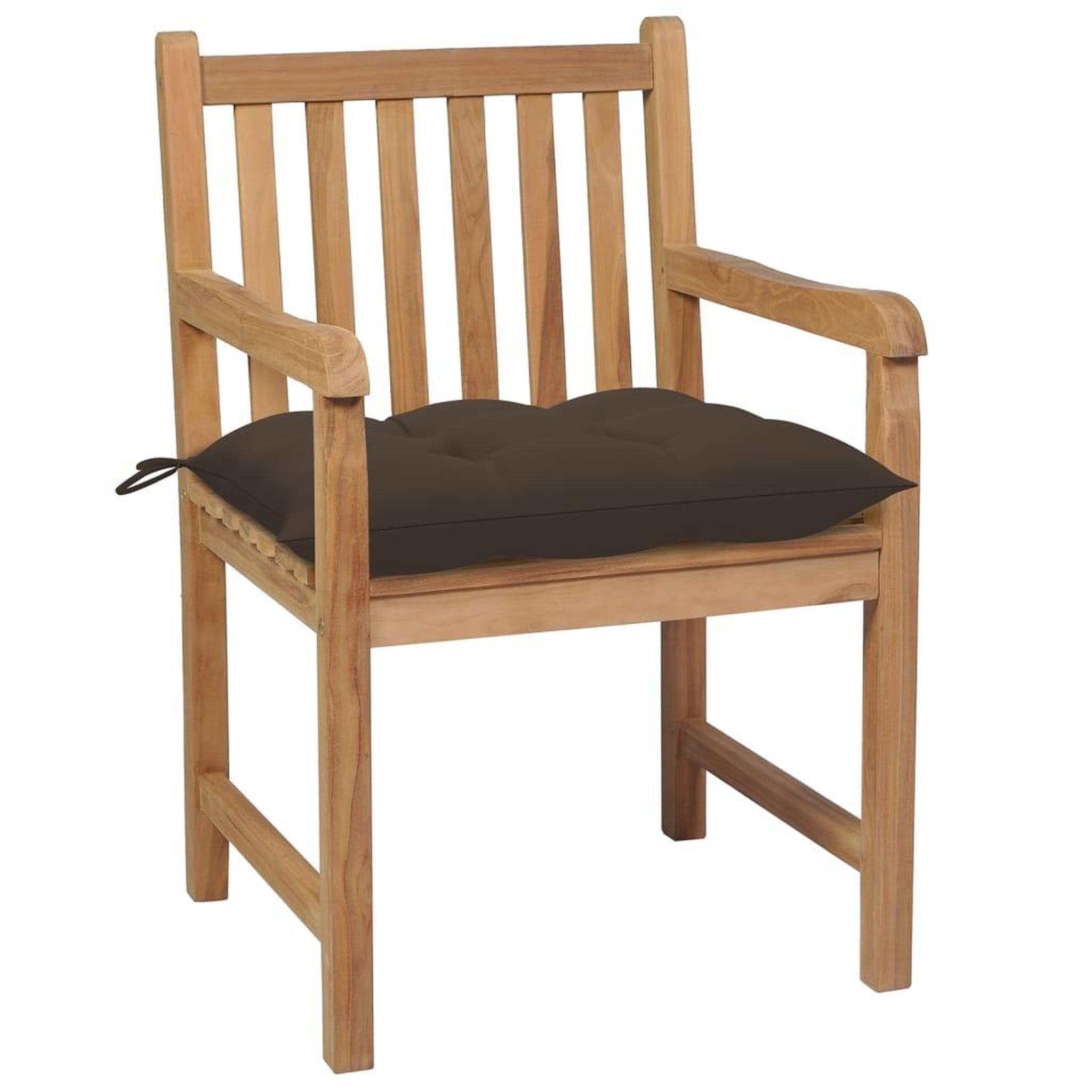 Voir la diapositive 3 : VIDAXL Chaises de jardin lot de 8 avec coussins taupe Bois teck solide