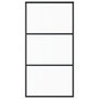 Voir la diapositive 2 : VIDAXL Porte coulissante Verre ESG et aluminium 102x205 cm Noir