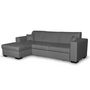 Voir la diapositive 3 : Canapé d'angle gauche convertible  4 places avec coffre tissu CARIBEA