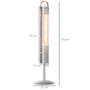 Voir la diapositive 3 : OUTSUNNY Chauffage extérieur infrarouge 1500 W - chauffage radiant sur pied avec poignée - dim. Ø 21 x 75H cm - alliage alu.