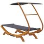 Voir la diapositive 5 : VIDAXL Lit repos et auvent 100x190x134cm Bois courbe massif Anthracite
