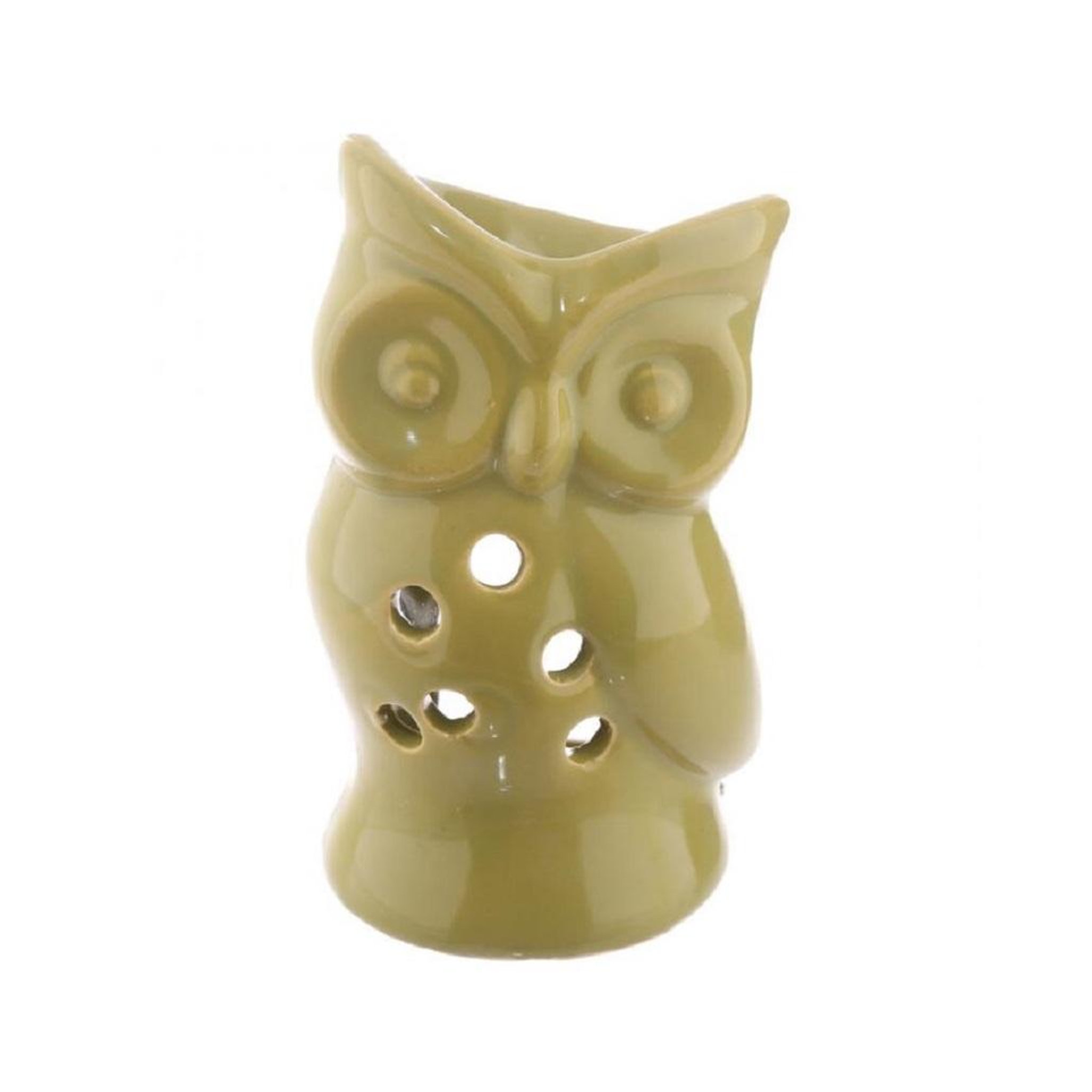 Eden Brûleur a huile hibou en céramique vert