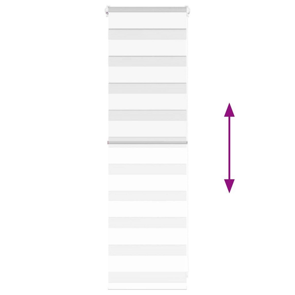 VIDAXL Store zebre blanc 40x100 cm largeur du tissu 35,9 cm polyester