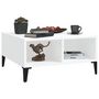 Voir la diapositive 5 : VIDAXL Table basse blanc 60x60x30 cm bois d'ingenierie