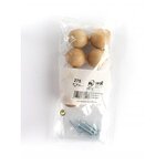 CENTRALE BRICO Lot de 6 boutons de meuble Boule hêtre bois H.32 x l.29 x P.29 mm