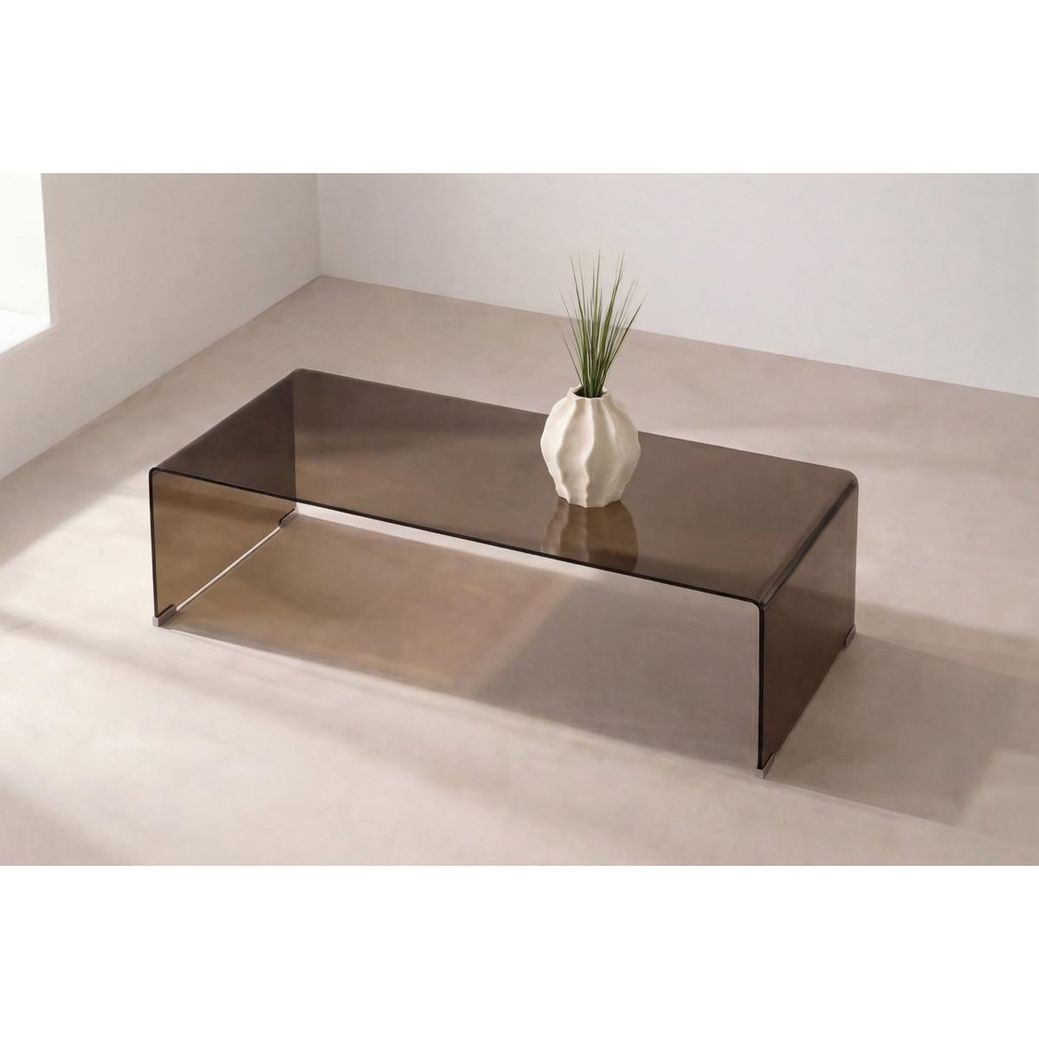 Voir la diapositive 6 : Paris Prix Table basse en verre  telemark  120cm marron