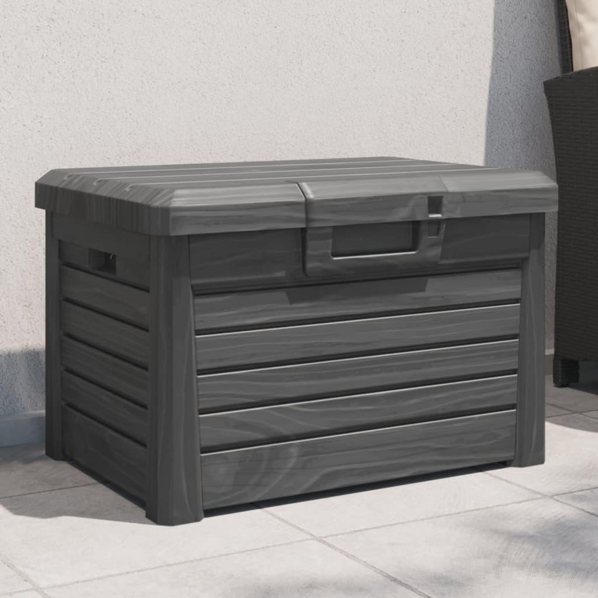 VIDAXL Boîte a coussins d'exterieur anthracite polypropylene