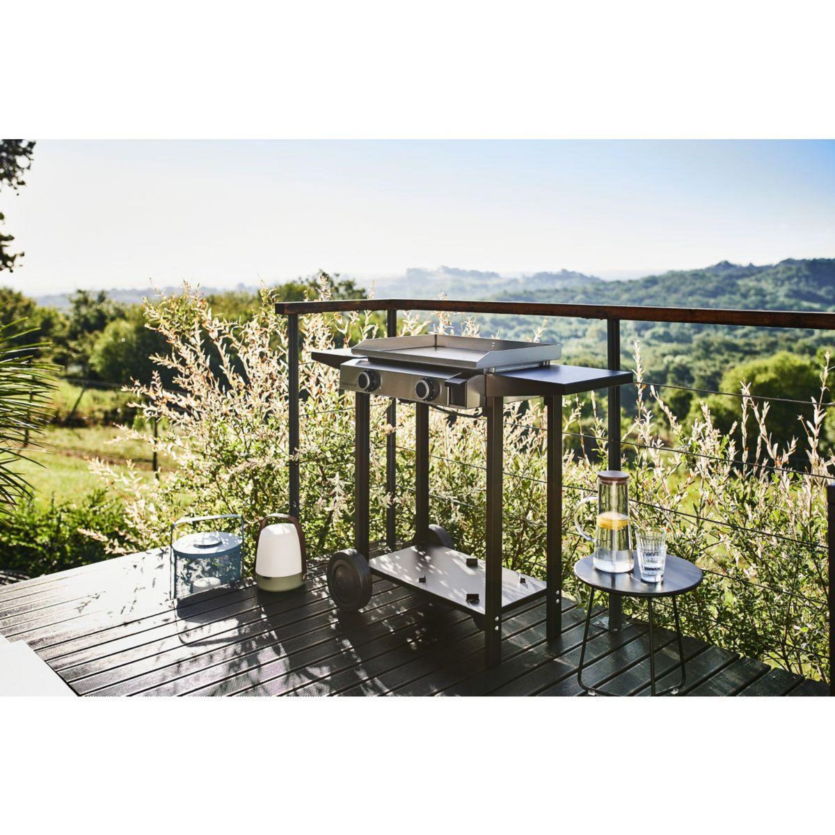 FORGE ADOUR Chariot Plancha CHB A 60 en acier compatible plancha Base 60