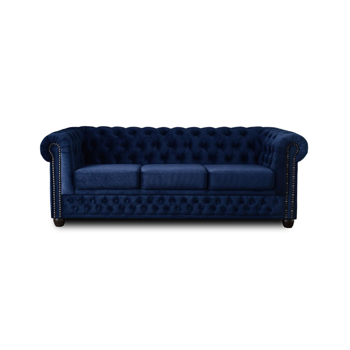 LISA DESIGN William - canapé chesterfield - 3 places - en velours