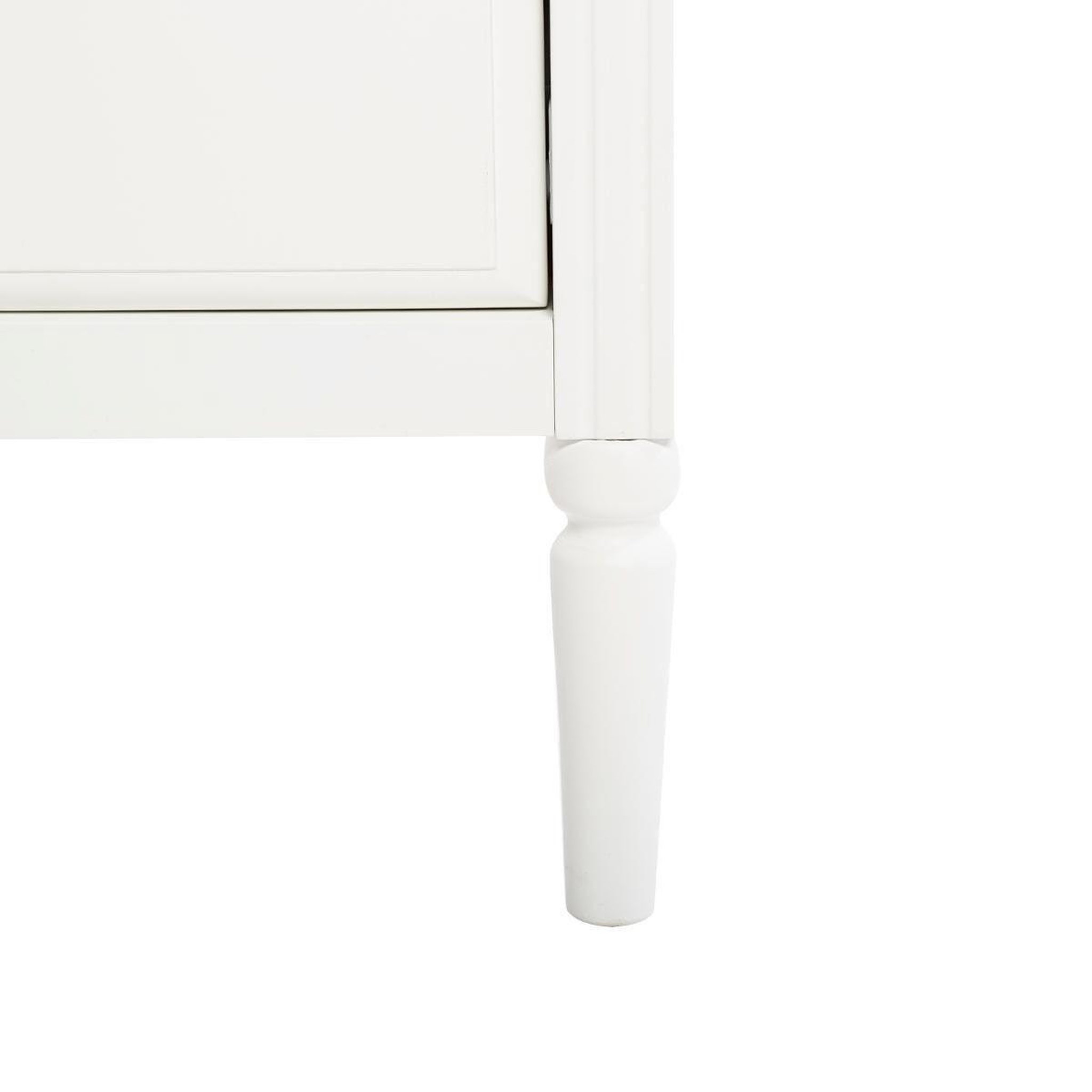 Voir la diapositive 6 : ATMOSPHERA Table de chevet effet bois solen - l. 45 x h. 60 cm - blanc