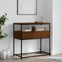 Voir la diapositive 1 : VIDAXL Table console chene marron 75x40x75 cm bois d'ingenierie