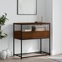Voir la diapositive 1 : VIDAXL Table console chene marron 75x40x75 cm bois d'ingenierie