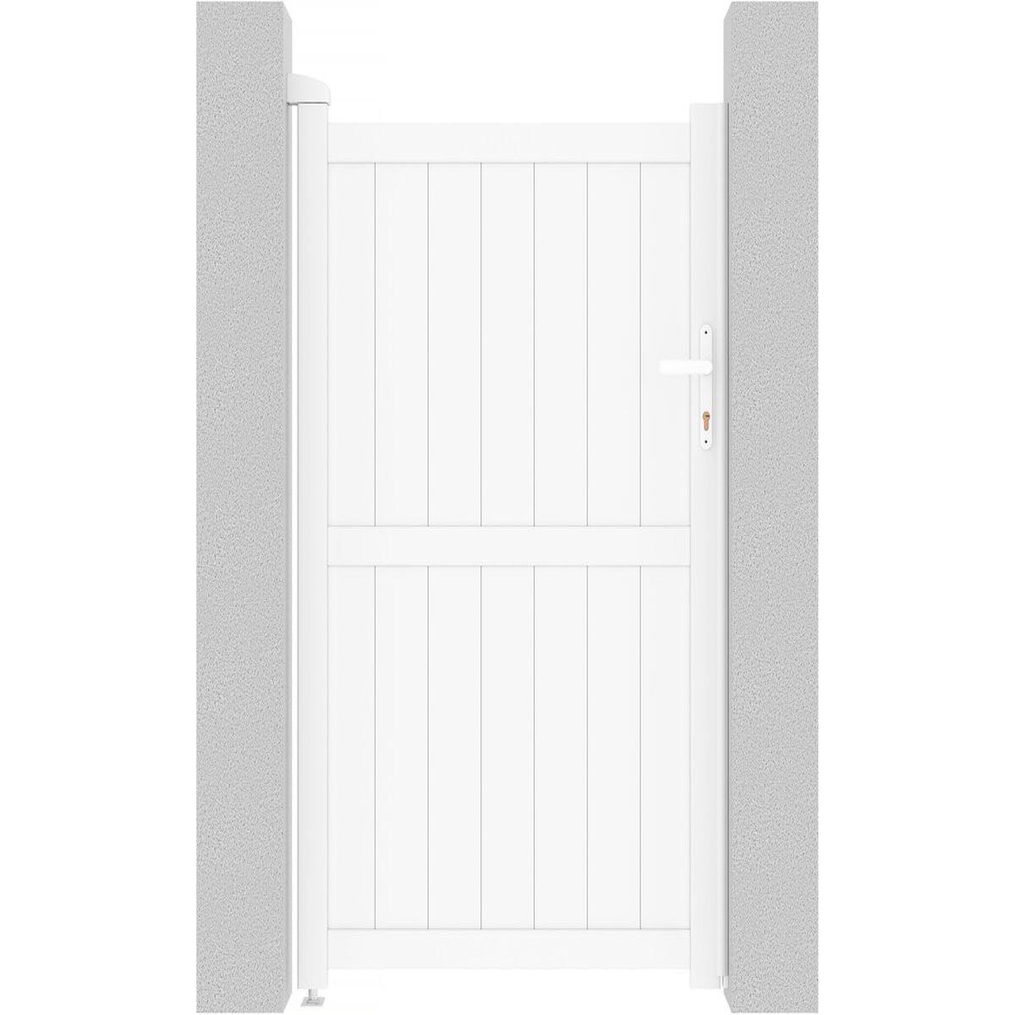 Habitat et Jardin Portillon aluminium  lola  - 101.2 x 155.9 cm - blanc
