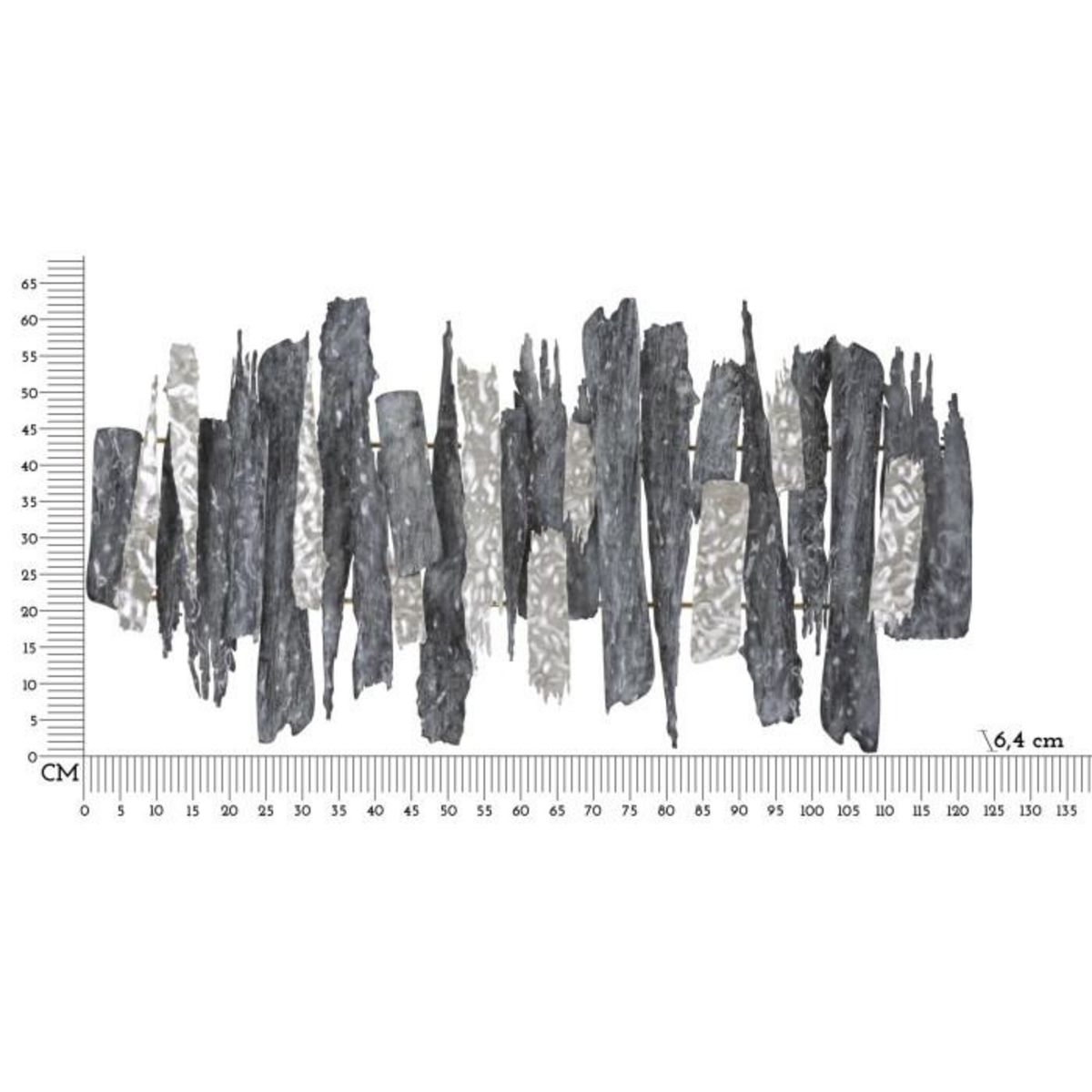 Paris Prix Décoration Murale en Métal  Sculpt  122cm Multicolore